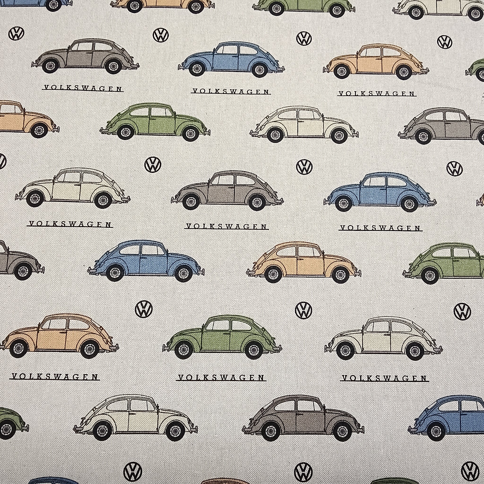 Canvasstoff VW Käfer Muster bunt