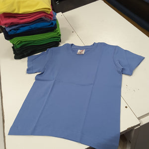 T-Shirt uni Größe S (122-128, 7-8 Jahre)