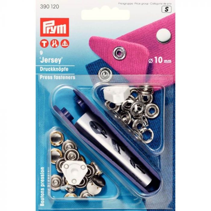 Prym Nähfrei Jersey Druckknöpfe 10 mm silber