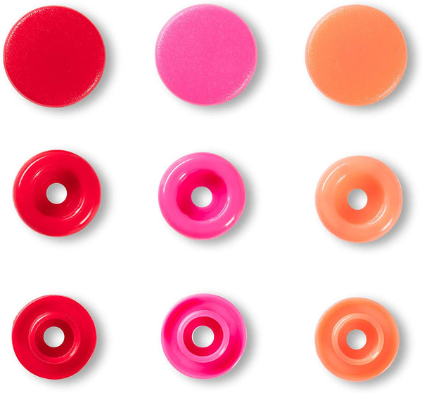 Prym Love Druckknöpfe 12,4 mm rot, rosa 30 Stück